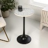 JONATHAN Y Nysha 25" Modern Bohemian Metal/Resin Inlay Top End Table - 2 of 4