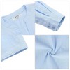 Mens Henley Shirts Long Sleeve Shirts Casual Shirts with Rolled Up Sleeve Beach T Shirts,Light Blue - S - 4 of 4