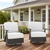 YARDSIGHT 2-Piece Outdoor Swivel Lounge Chairs with Cushions, Patio Aluminum Armchairs with 360-Degree Rotation for Garden, Deck, or Poolside - 2 of 4