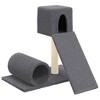 vidaXL Cat Tree Dark Grey Engineered wood, plush, sisal Medium - 2 of 4