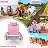 Tangkula 4PCS Folding Backpack Lay Flat Beach Chairs 5-Position Outdoor Reclining Chairs w/ Pillow - 3 of 4
