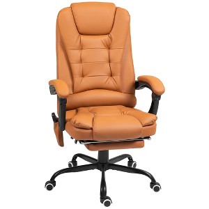 7-Point Vibrating Massage Office Chair High Back Massaging Office Desk Chair with Lumbar Support, Footrest - 1 of 4