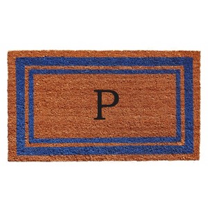 Calloway Mills 152972436A Blue Border 24 In. x 36 In. Monogram Doormat - 1 of 4