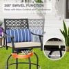 Outdoor High Swivel Bar Stools, Bar Height Patio Chairs with Seat Cushion, Counter Height Tall Patio Swivel Chairs, Outdoor Swivel Bar Chairs Set of 2 - 4 of 4