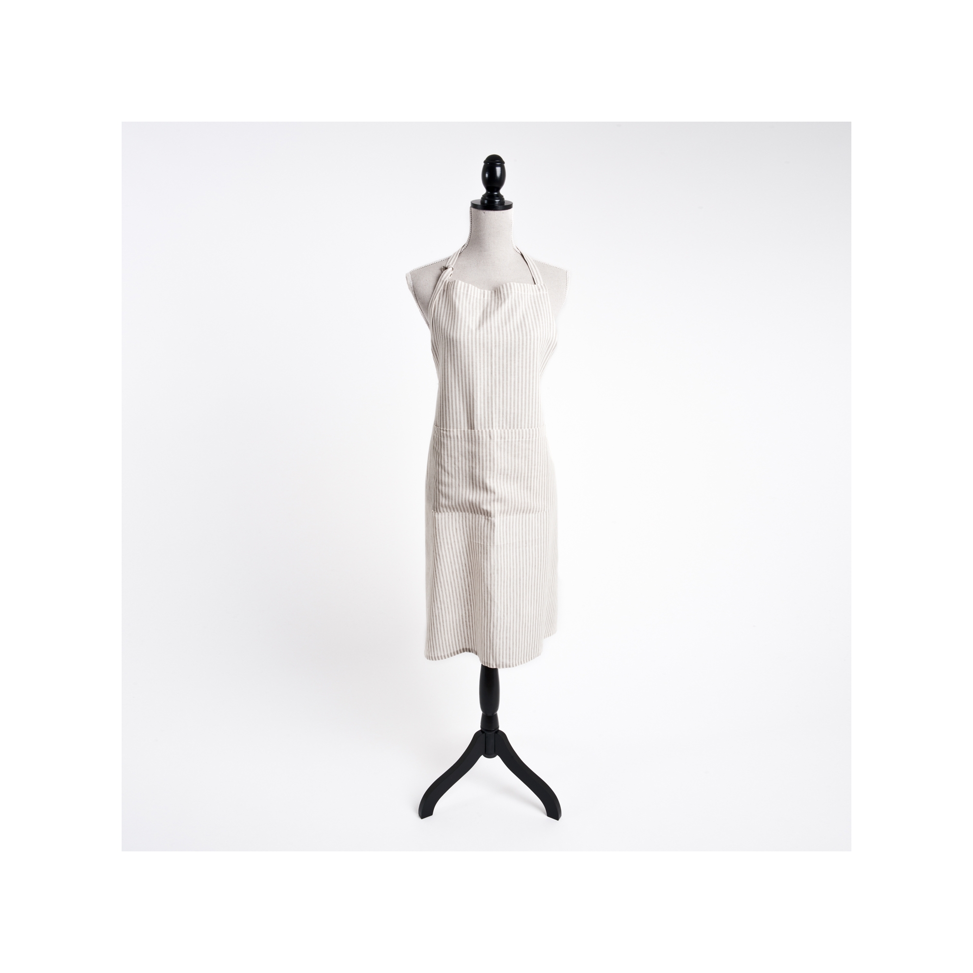Saro Lifestyle Striped Design Apron, full, Natural
