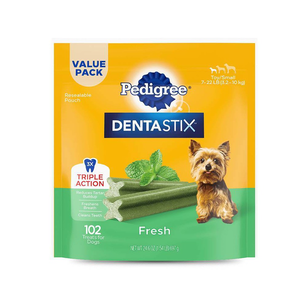 Photos - Dog Food Pedigree Dentastix Peppermint Flavor Toy/Small Adult Dental Dog Treats - 1 