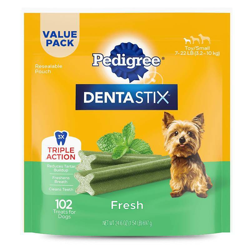 Pedigree Dentastix Fresh Mint Flavor Toy/Small Adult Dental Dog Treats, 1 of 13