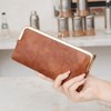 FATMOON Vintage Women’s Bifold Wallet Clutch with Kiss-Lock & Zip Coin Pocket - Slim PU Leather Purse for Daily Use - 2 of 4