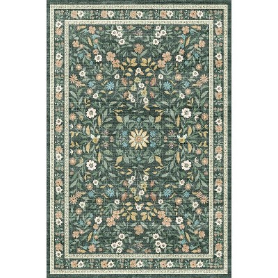 Fulvari Machine Washable Area Rugs Non Slip,Soft Boho Living Room Rugs,Distressed Throw Carpet for Home Office Dinning Room Kids Playroom