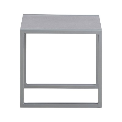 Tropez Pebbled Glass Outdoor Side Table - French Gray - Adore Core