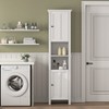 Ridstar 66.93 in. H White Bathroom Storage Cabinet with 2 Doors & 6 Shelves - 3 of 4