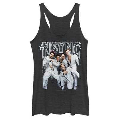 Women's NSYNC Iconic White Suits Racerback Tank Top