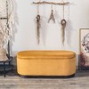 Nordlys Bouclé and Wood Storage Bench Modern Design Style Upholstery Entry - 3 of 4