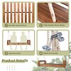 Twin Size Wood Hanging Porch Swing With Ropes,Patio Acacia Wood Swing,Outdoor Furniture - Maison Boucle - 4 of 4