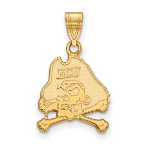 Black Bow Jewelry 14k Yellow Gold East Carolina Pirates NCAA Medium Pendant - 1 of 3