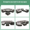 7-Piece Patio Couch Set Patio Conversation Set, Rattan Sofa with Colorful Pillows, All-Weather Furniture for Garden & Deck – Maison Boucle - 3 of 4