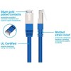 Monoprice Cat6A Ethernet Patch Cable - 14 Feet - Blue | Network Internet Cord - RJ45, Stranded, 550Mhz, STP, Pure Bare Copper Wire, 10G, 26AWG - - 3 of 4