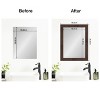 Amanti Art Mirror Makeover Bathroom Mirror Frame Border Kit - Fully Assembled Peel and Stick Frame - Mirror NOT Included - Wildwood Brown Narrow Trim - 4 of 4