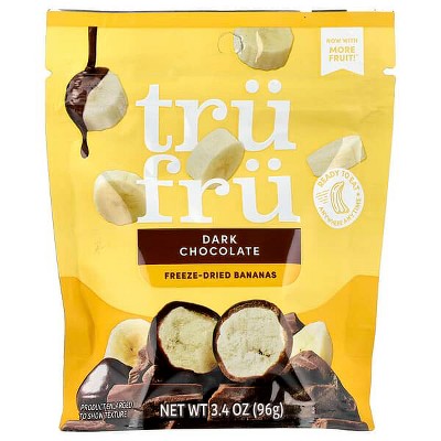 Tru Fru, Freeze-Dried Bananas, Dark Chocolate, 3.4 oz