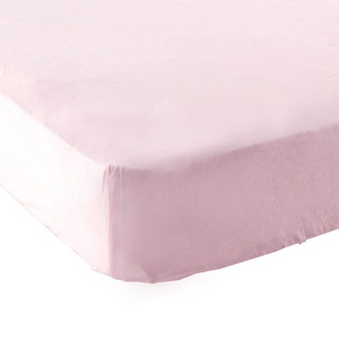 Luvable Friends Baby Girl Fitted Portable Crib Sheet, Pink, One Size - image 1 of 1