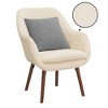 Breighton Home Take a Seat Charlotte Wingback Accent Armchair in Creme/Coffee Bean - 3 of 4