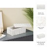 Sculpted Decorative Box with Lid – Fluted Storage Box and Decorative Organizer for Vanity, Shelf, or Entryway for Home Decor Display - 4 of 4