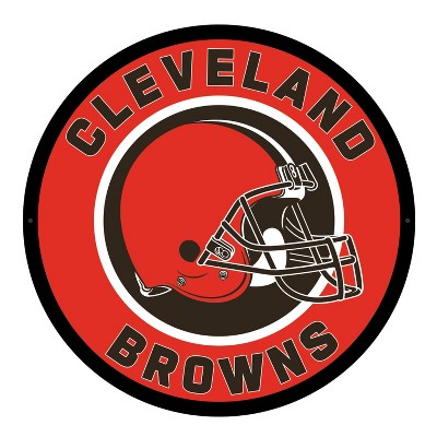 Nfl Cleveland Browns Distressed Logo Cutout Sign : Target