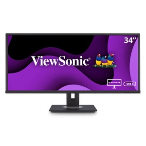 Manufacturer Refurbished - ViewSonic 1440p Ergonomic 21:9 Docking Monitor VG3456 24" with USB C and RJ45  (CR) - 1 of 4