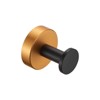 HANPURE Round Base Wall Hooks, Black Gold Towel Hook, 4 Pack, for Entry, Wardrobe, Bathroom, Bedroom Furniture - 4 of 4