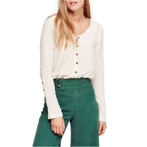 Free People Womens Cotton Textured Tunic Blouse - 1 of 1