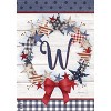 American Wreath Monogram W Everyday Garden Flag 18" x 12.5" Briarwood Lane - 3 of 4