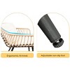 5-Piece Patio Bistro Set with Ottoman, Outdoor Wicker Furniture with Tempered Glass Table, Chairs and Footrests for Balcony, Porch, or Poolside - 3 of 4
