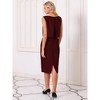 Hobemty Women's Office Layered Sleeveless Work Sheath Dresses - 4 of 4