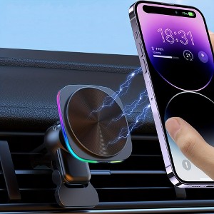 Car Mount Charger 15W Magnetic Wireless Car Charger for iPhone, Magnetic Phone Holder for Car, Mag Safe Car Mount Gifts for Men, Women - 1 of 4