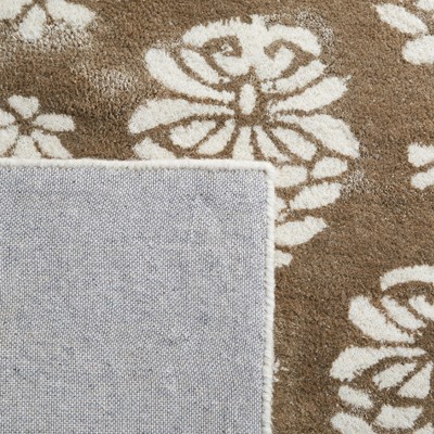 Ivory Rectangular Tufted Wool and Viscose Area Rug