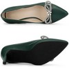 BLISSFUL STEP Women's Rhinestone Bow Pointed Toe Stiletto Heel Pumps - 4 of 4