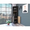 CAVINAS Corner Bar Cabinet,Corner Hutch with 4 Shelves,10-Bottle Storage Cubbies,Stemware Rack,Corner Storage Cabinet for Dining Room,Living Room - 2 of 4