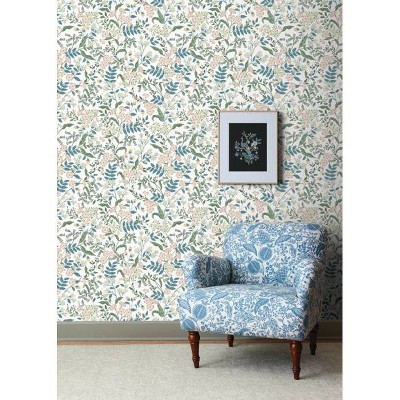 Blush Floral Peel and Stick Vinyl Wallpaper