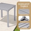 Crestlive Products Outdoor 16in Side Table Small Metal Square End Table - 4 of 4