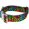 Country Brook Petz 1 1/2 Inch Premium Tie Dye Stripes Dog Collar - 2 of 4