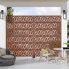 SpassWay 72"H 47"W Outdoor Metal Garden Trellis Privacy Screen Lattice Panel Indoor Room Divider - 2 of 4
