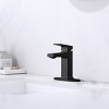 ChicFurnit Bathroom Sink Faucets Modern Waterfall Single Handle Faucet Single Hole Sink Faucet for Bathroom Vanity, Black, 12.99"*8.27"*2.76" - 2 of 4