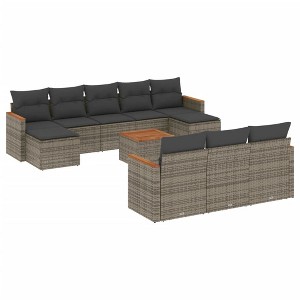 vidaXL Garden Sofa Set Grey - 1 of 4