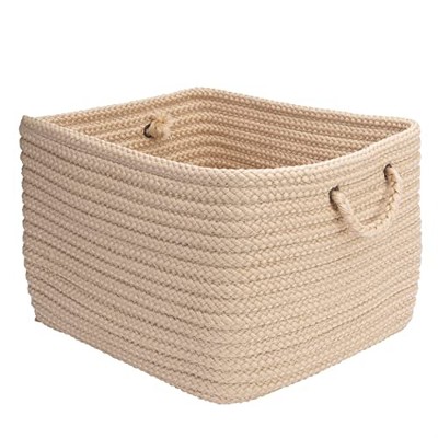Colonial Mills Modern Farmhouse Braided Mudroom Storage - Linen 16"x12"x10" 100% Polypropylene Rectangle