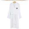 Linum Home Textiles 100% Turkish Cotton Unisex Smyrna Hotel/Spa Embroidered Robes - Pumpkin Head - 2 of 4