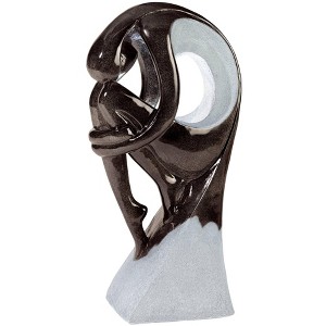 John Timberland Graceful Form Modern Zen Bubbler Curled Female Outdoor Floor Water Fountain with LED Light 43" for Yard Garden Patio Home Deck Porch - 1 of 4