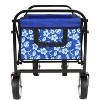 CAVINAS Colorful Lightweight Collapsible Foldable Wagon Cart with Strapping System, Beach Wagon, Utility Wagon for Camping, Shopping,Pattern 1/2/3/4/5 - 4 of 4