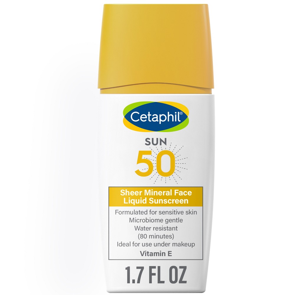 Photos - Cream / Lotion Cetaphil Sheer Mineral Liquid Sunscreen for Face - SPF 50 - 1.7 fl oz 