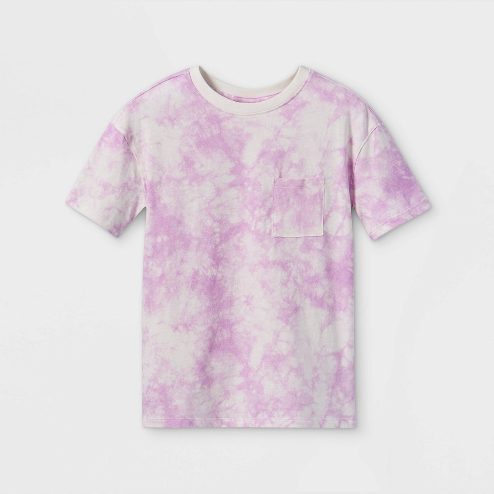 Kids' Drop Shoulder Short Sleeve T-Shirt - Cat & Jack Light Purple M