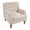 Grungis Upholstered Accent Chair with Vintage Brass Studs,Button Tufted Reading Chair,25.9'' W Arm Chair for Bedroom,Reading Room - 4 of 4